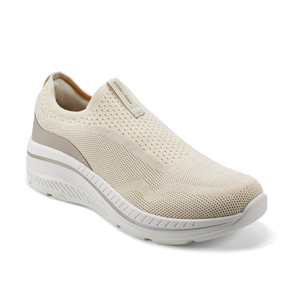 Easy Spirit Beige White Women's Parks Slip-On Round Toe Casual Sneaker 6